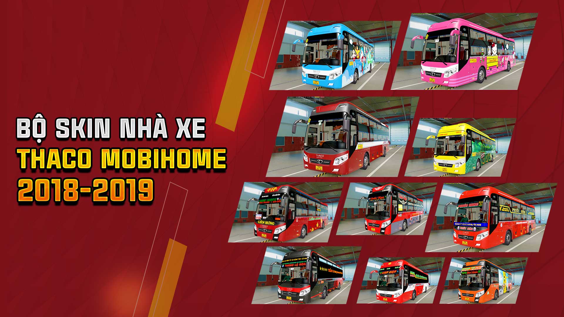 MOD ETS2 - Bộ Skin Xe Khách Miền Tây - Thaco Mobihome 2018-2019
