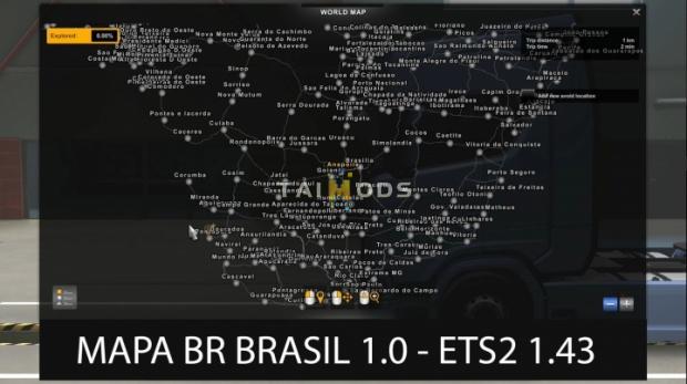 ETS2 - New BR Brasil Map V1.0 (1.43.x)