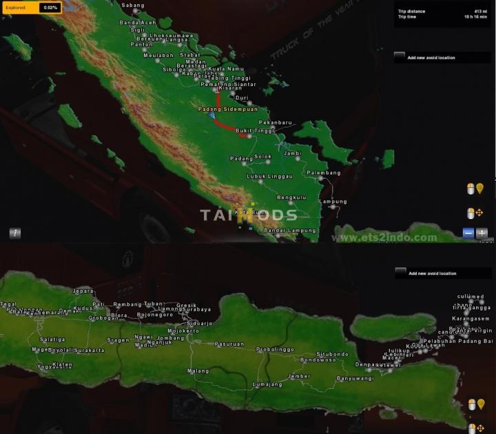 ETS2 - SuJaLi Map (Sumatra Jawa Bali) Big Map (1.41.x)