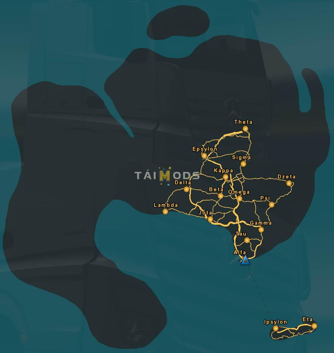 ETS2 - Alfaomega Map V1.0 (1.35.X)