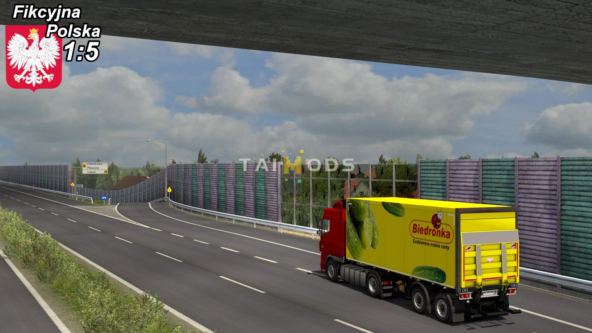ETS2 - Fikcyjna Polska 1:5 v1.0 (1.35.X)