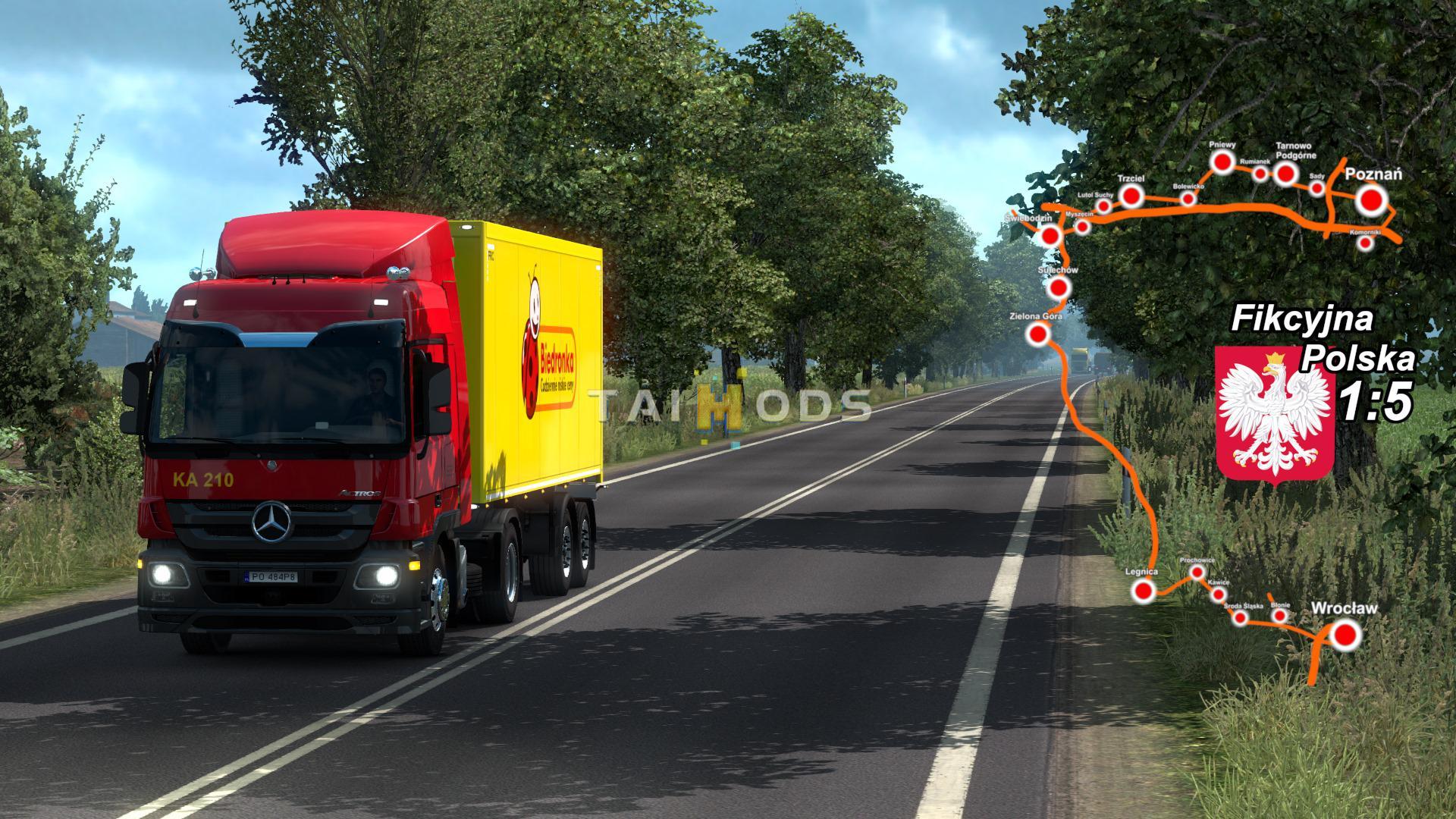 ETS2 - Fikcyjna Polska 1:5 v1.0 (1.35.X)