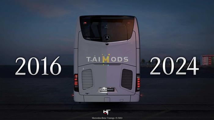 MOD ETS2 – Xe Khách ETS2 - Mercedes-Benz New Travego 15 SHD V1.55 (1.55.x)