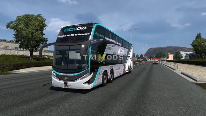 MOD ETS2 – Xe Khách ETS2 - Marcopolo G8 1800 DD V1.0 (1.53.x)
