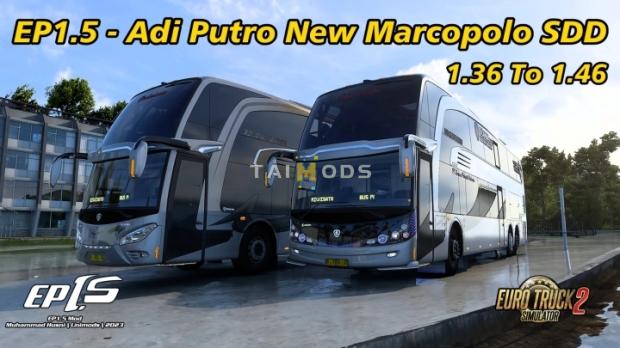 MOD ETS2 – Xe Khách ETS2 - EP1.5 Adi Putro New Marcopolo SDD (1.47.x)