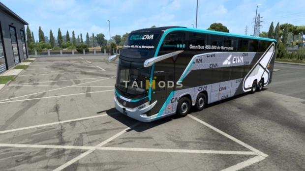 MOD ETS2 – Xe Khách ETS2 - Marcopolo G8 1800 DD MB (1.43.x)