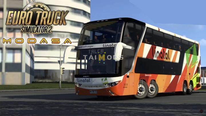 ETS2 - Modasa Zeus 3 8x2 Volvo Bus Mod (1.40.x)
