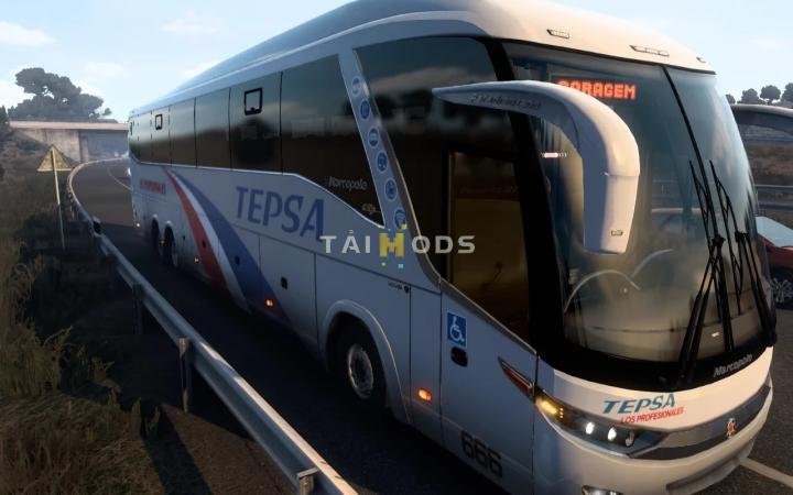 MOD ETS2 – Xe Khách ETS2 - Scania Marcopolo G7 1200 6x2 Facelift (1.40.x)