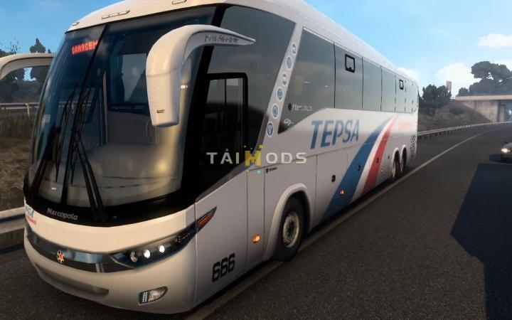 MOD ETS2 – Xe Khách ETS2 - Scania Marcopolo G7 1200 6x2 Facelift (1.40.x)