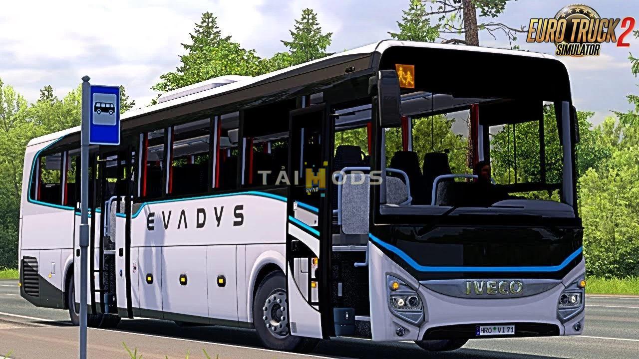 MOD ETS2 – Xe Khách ETS2 - Iveco Evadys Line 13M + Interior V1.0.4 (1.39.x)