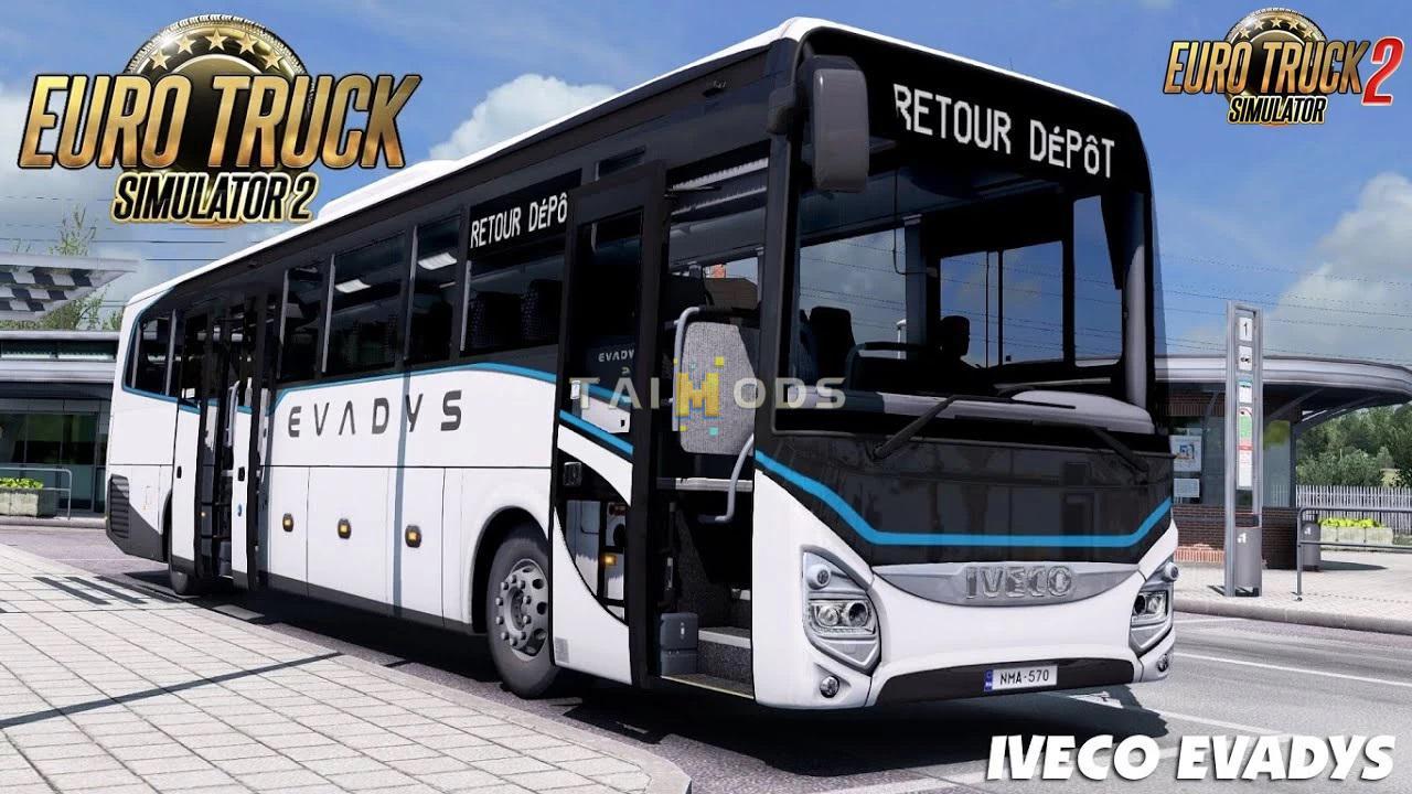 MOD ETS2 – Xe Khách ETS2 - Iveco Evadys Line 13M + Interior V1.0.4 (1.39.x)