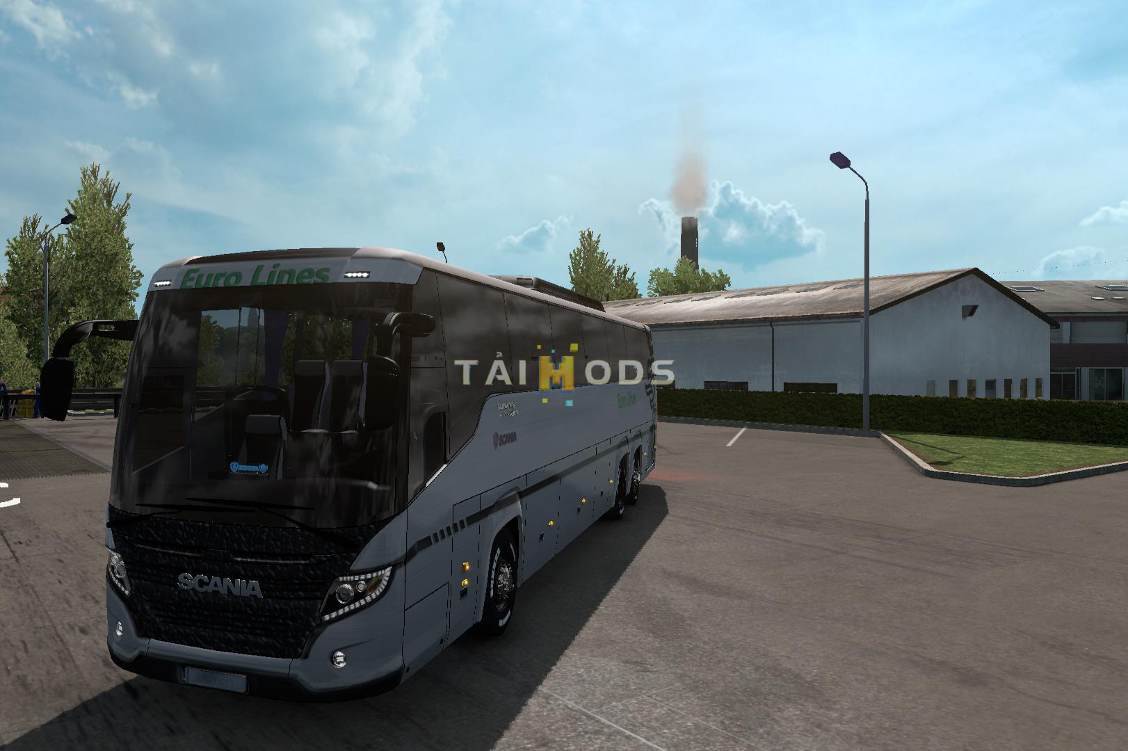 ETS2 - Scania Touring Realistic 4K Skin Euro Lines Bus (1.38.x)