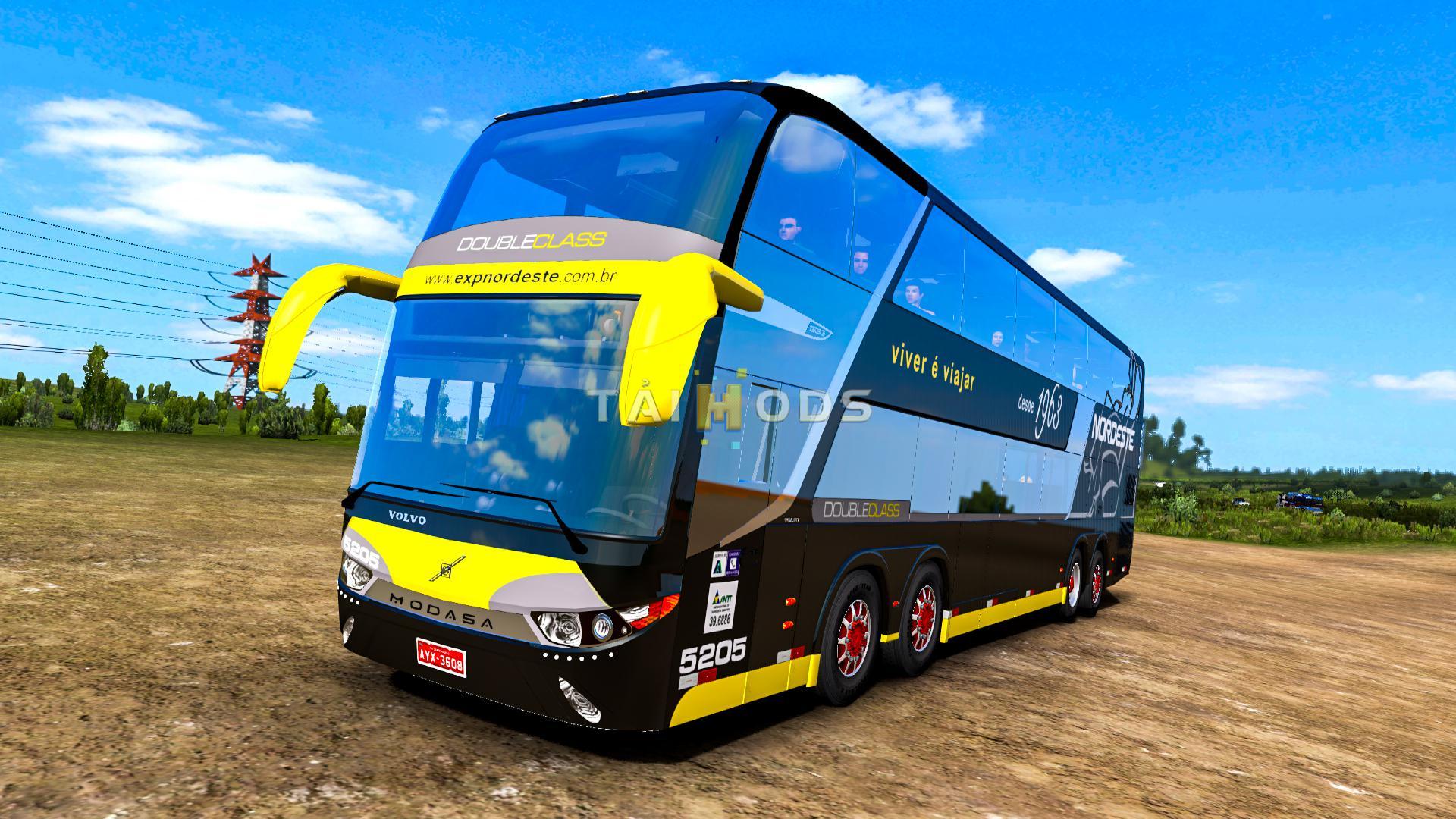 ETS2 - Modasa Zeus 3 8x2 Volvo Bus Mod (1.38.x)