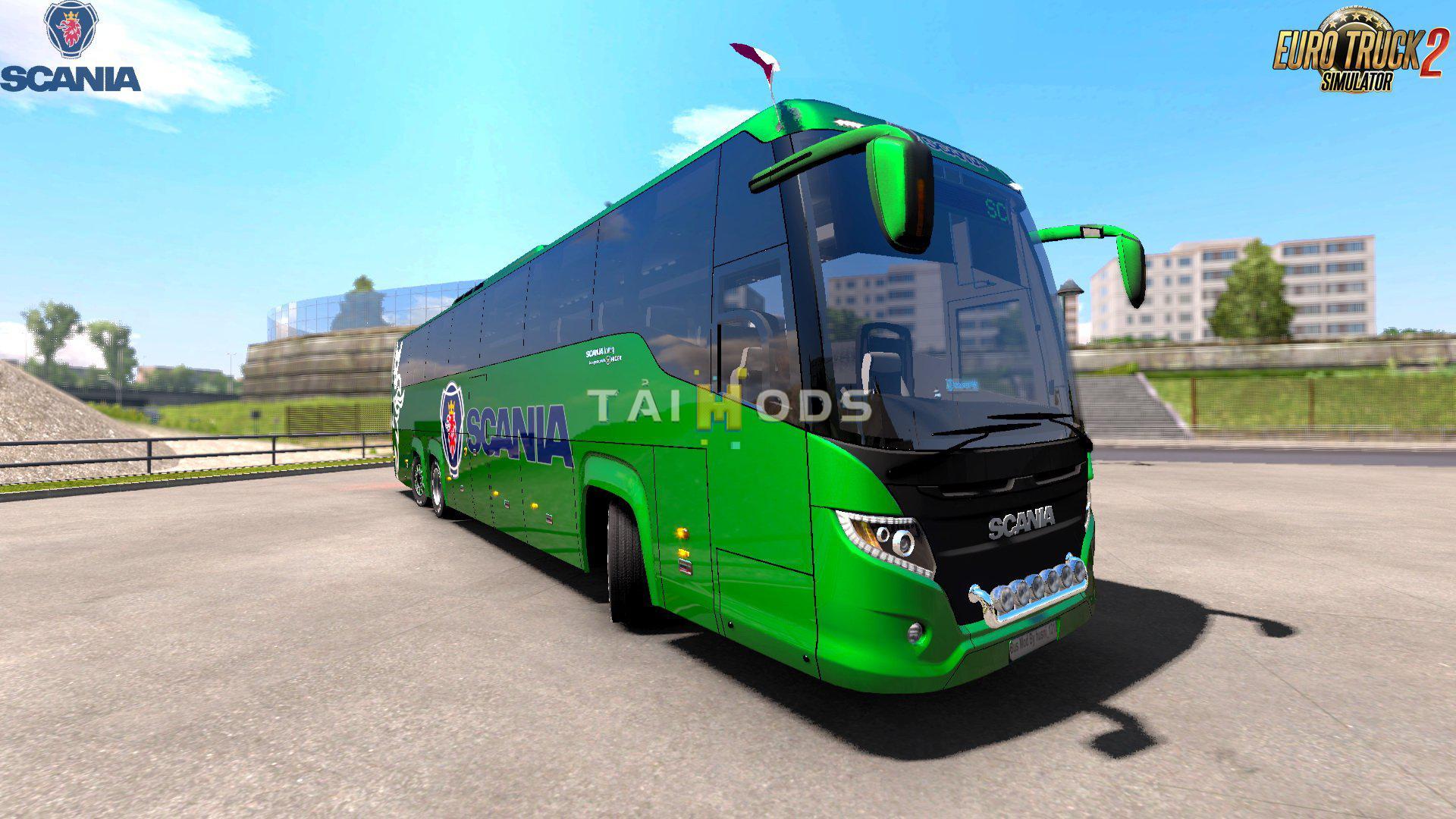 ETS2 - Scania Touring Bus + Interior V1.5 (1.36.x)