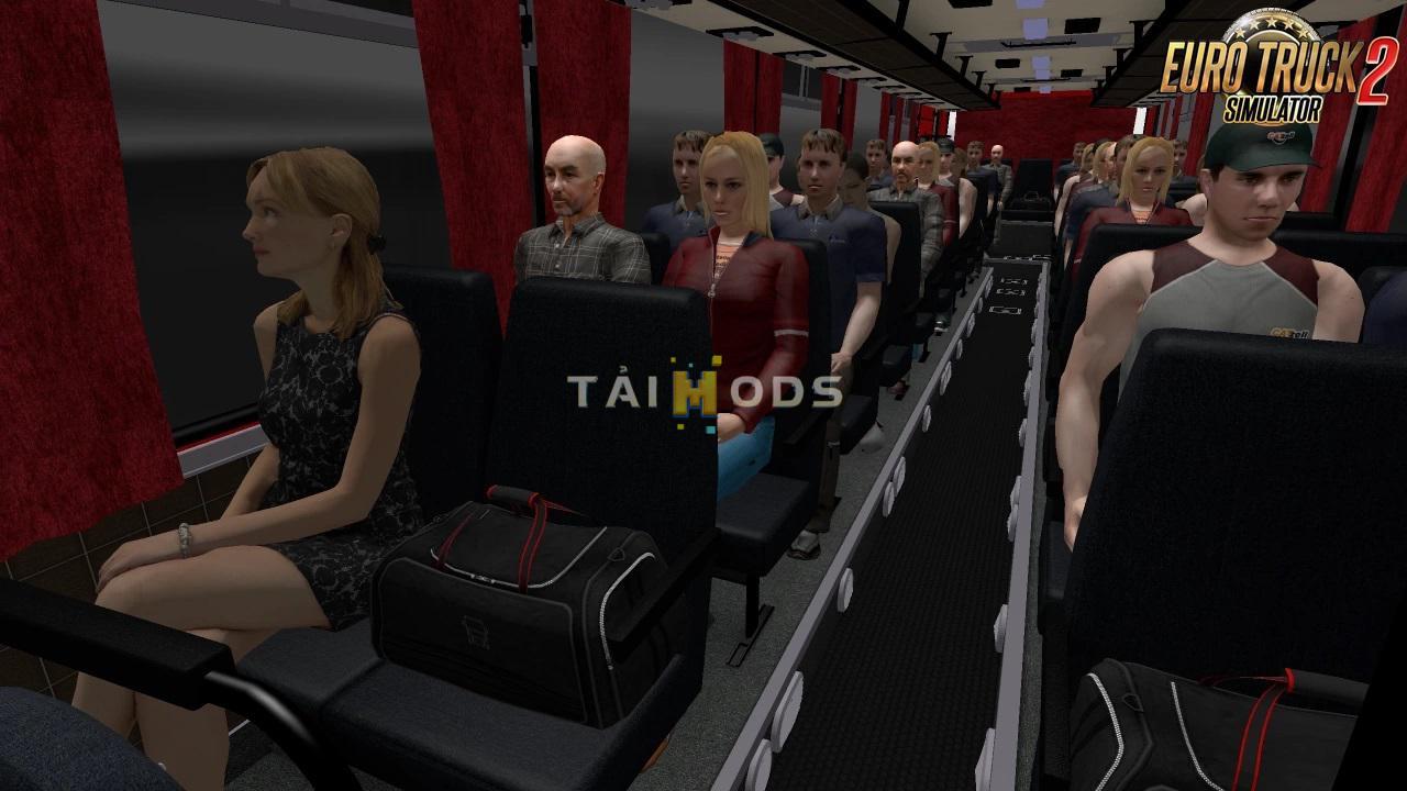 MOD ETS2 – Xe Khách ETS2 - Ikarus 250-59 Apollo + Interior + Passengers V2.0 (1.36.x)