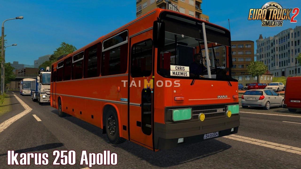 MOD ETS2 – Xe Khách ETS2 - Ikarus 250-59 Apollo + Interior + Passengers V2.0 (1.36.x)