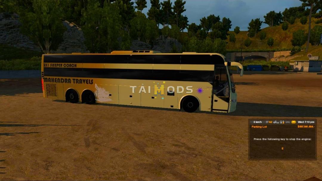 MOD ETS2 – Xe Khách ETS2 - Indian Sleeper Coach Bus Volvo VII V2.0 (1.36.x)