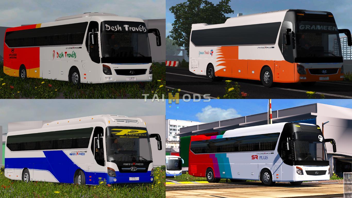 MOD ETS2 – Xe Khách ETS2 - Hyundai Universe Express Noble Bus Mod (1.36.x)
