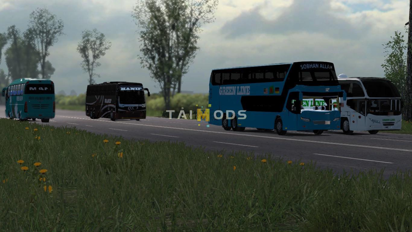 ETS2 - Green Line MAN 24.460 (Including Traffic) 1.31 (1.35.x)