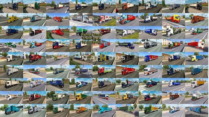 ETS2 - Painted Truck Traffic Pack V18.7.7 (1.54.x)