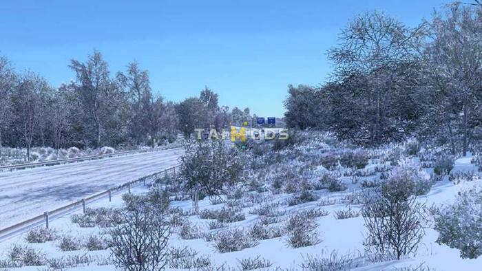 ETS2 - Frosty Winter Weather Mod V10.1 (1.54.x)