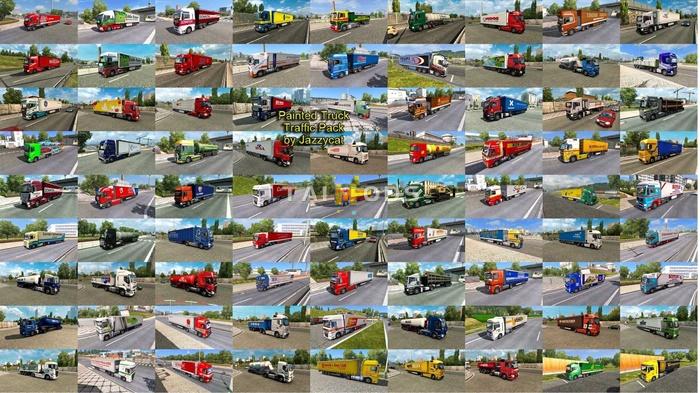 ETS2 - Painted Truck Traffic Pack V18.7.6 (1.54.x)