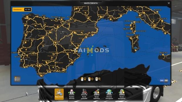ETS2 - World Map Background (1.47.x)