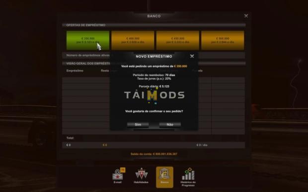 ETS2 - Bank with More Money and Time to Pay V1.0 (1.44.x)