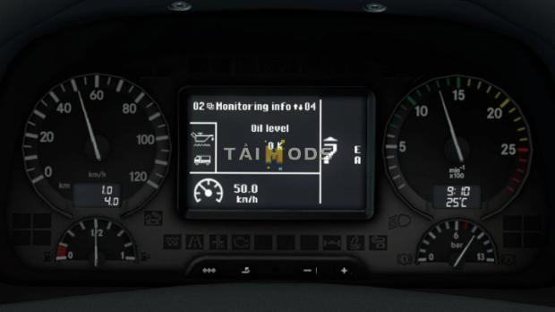 ETS2 - Mercedes-Benz Actros 2009 Realistic Dashboard Computer V1.1 (1.42.x)