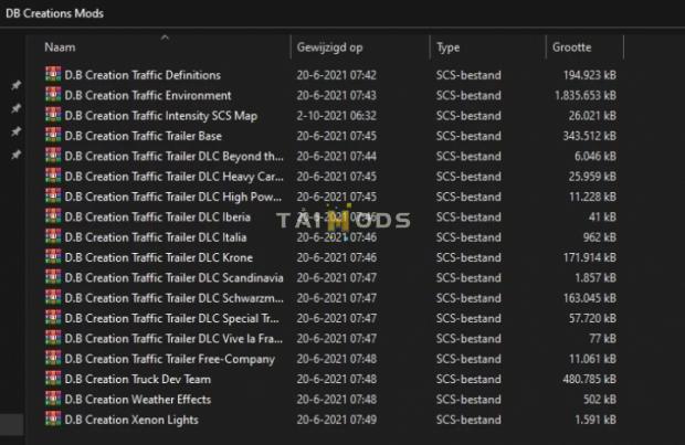 ETS2 - 18 Mods DB Creations (1.42.x)
