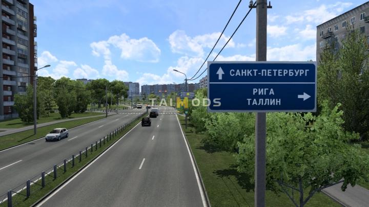 ETS2 - Russian Sign Rework V1.1 (1.40.x)