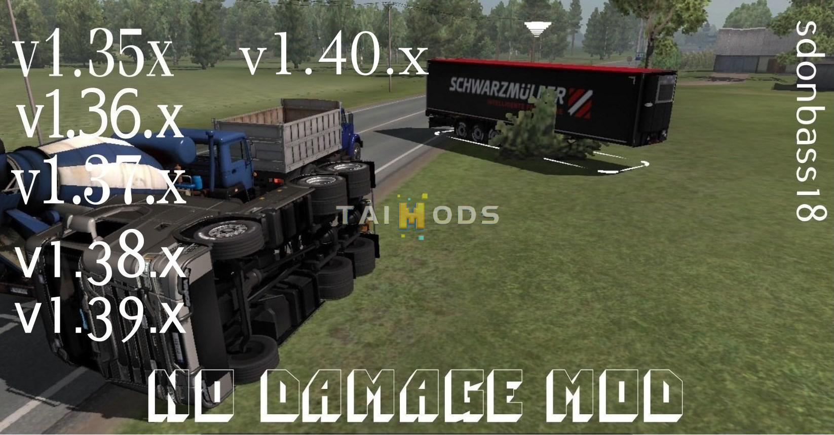 ETS2 - No Damage Mod V5.0 (1.40.x)