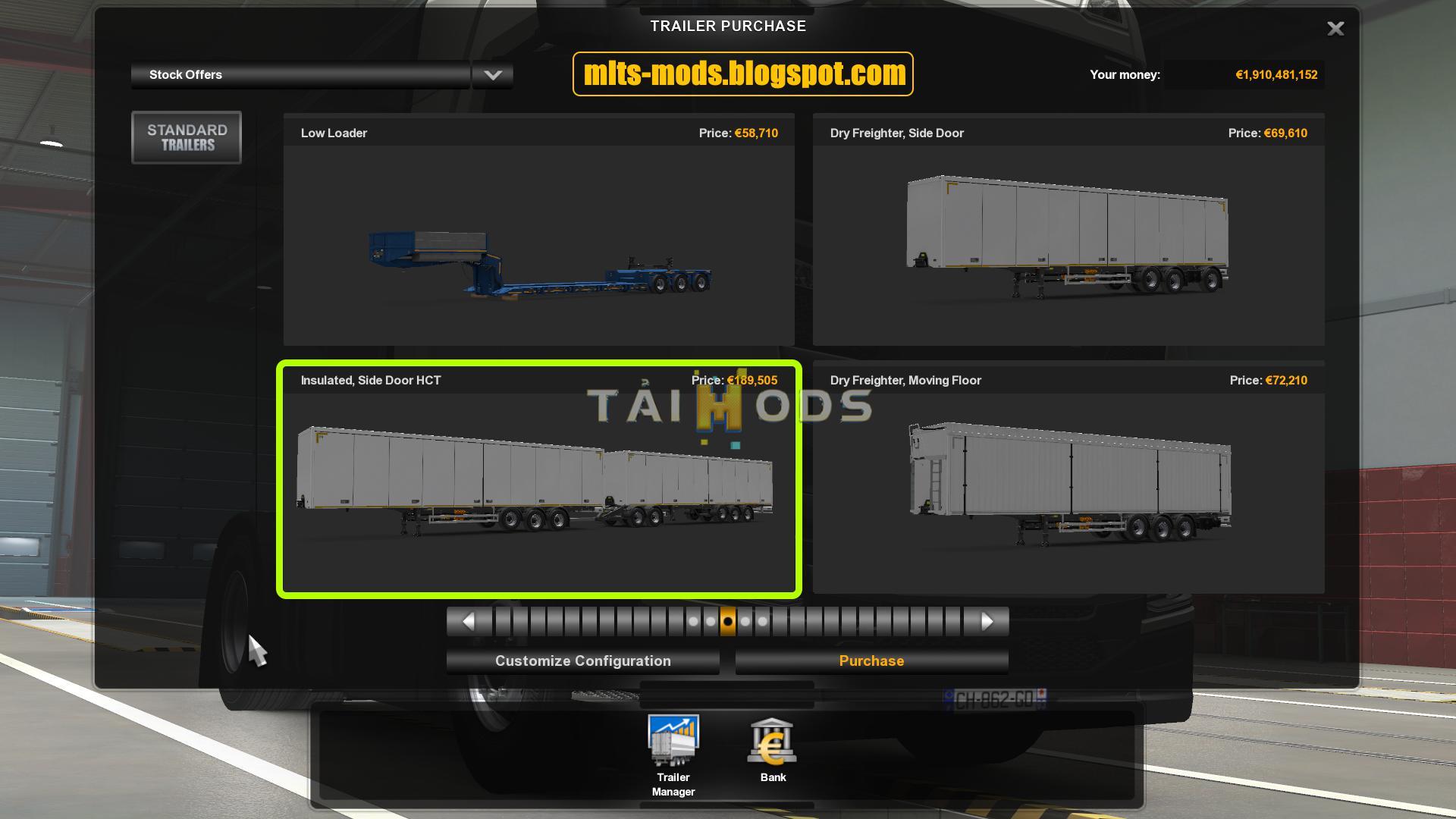 ETS2 - Unlock The HCT for Europe Garage V0.1 (1.39.x)