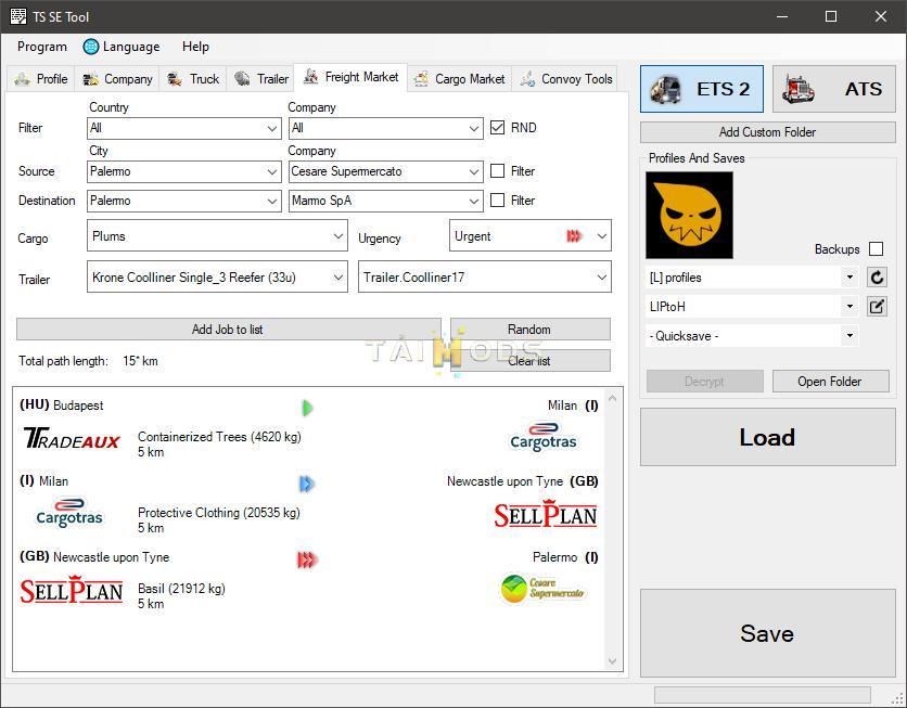 ETS2 - TS SaveEditor Tool Alpha V0.2.5.2 (1.39.x)