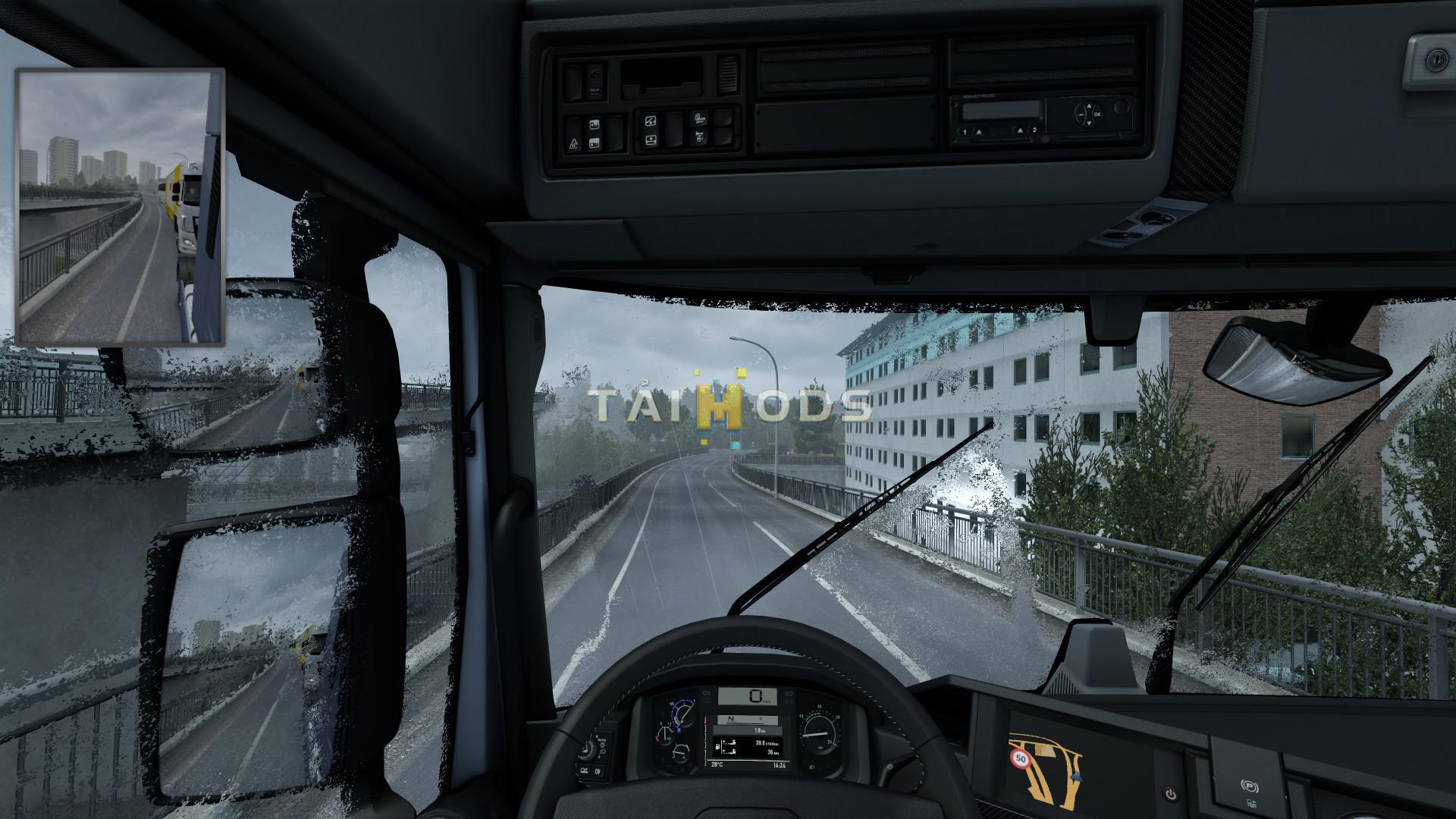 ETS2 - Realistic Heavy rain V1.0 (1.39.x)