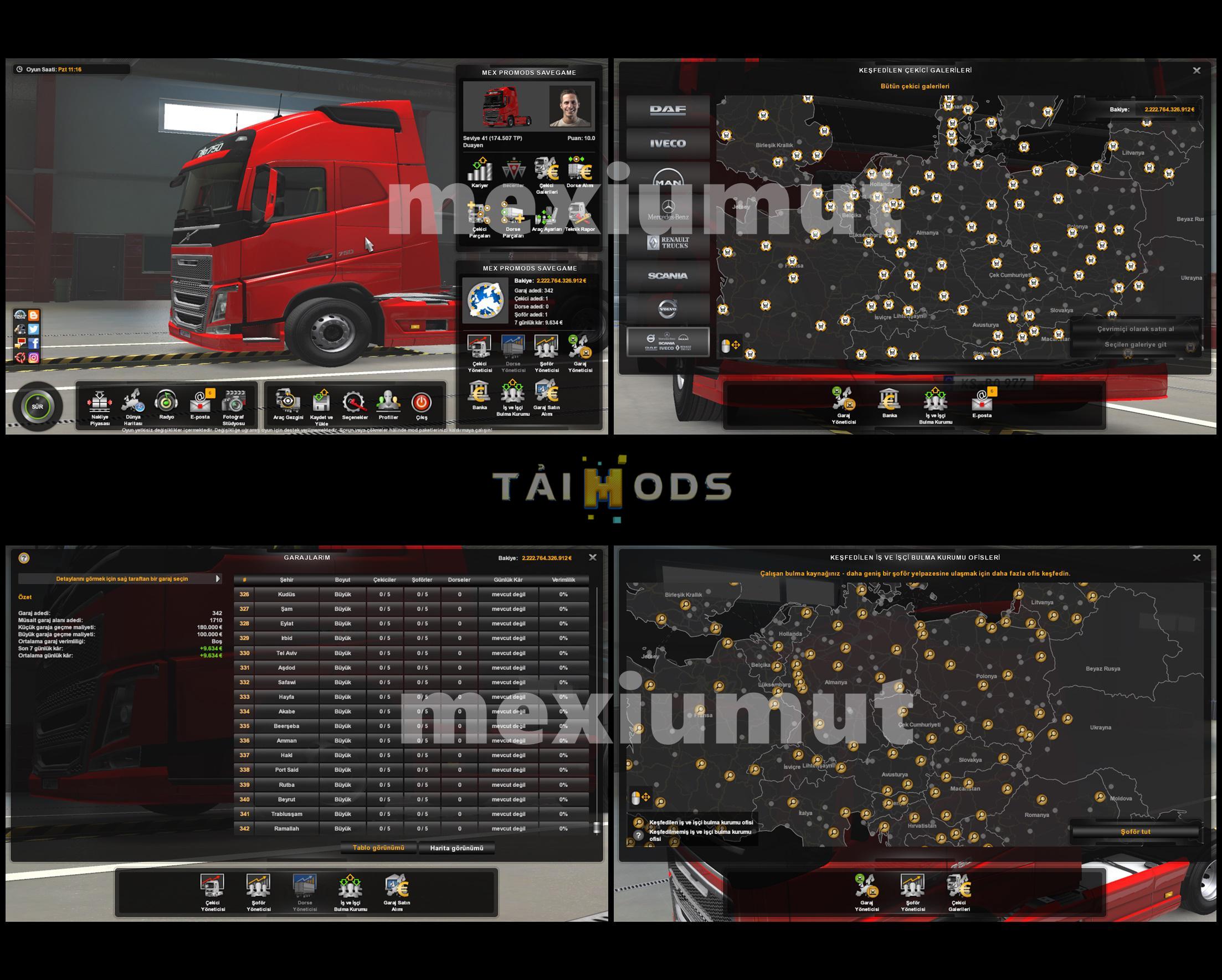 ETS2 - ProMods 2.50 Savegame (1.38.x)