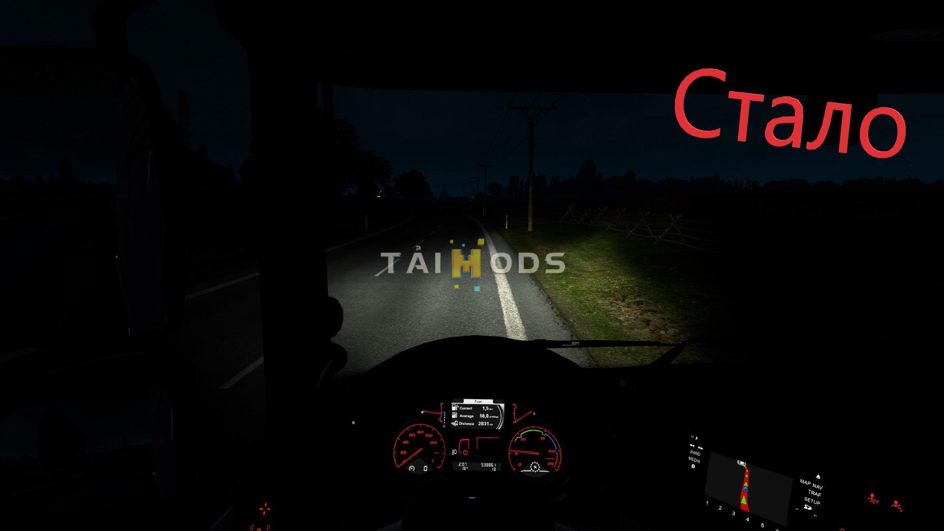 ETS2 - Realistic Light of Default Trucks V1.0 (1.37.x)