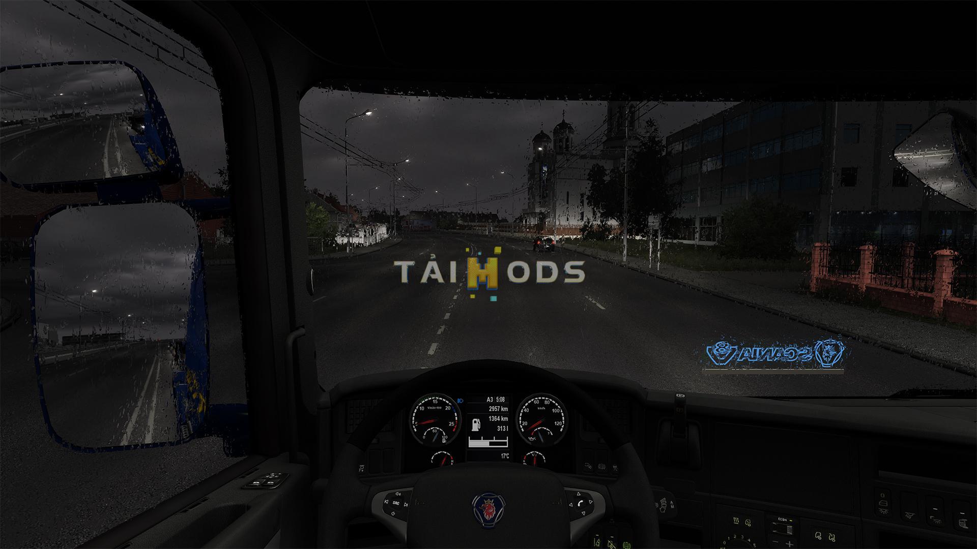 ETS2 - Realistic Rain V3.7 (1.38.x)