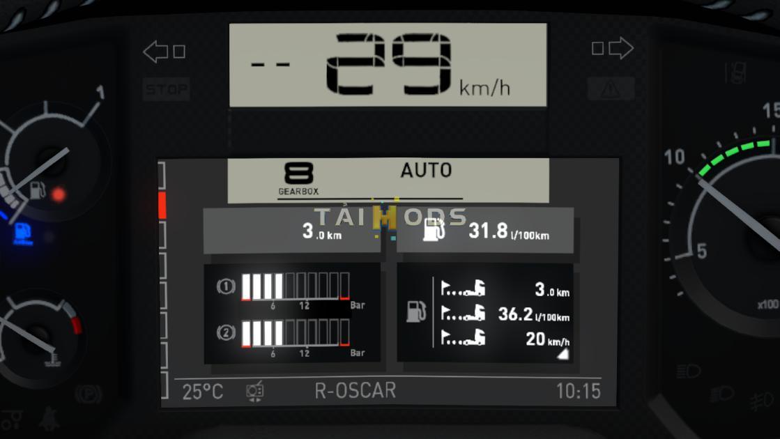 ETS2 - Renault T Realistic Dashboard Computer (1.38.x)