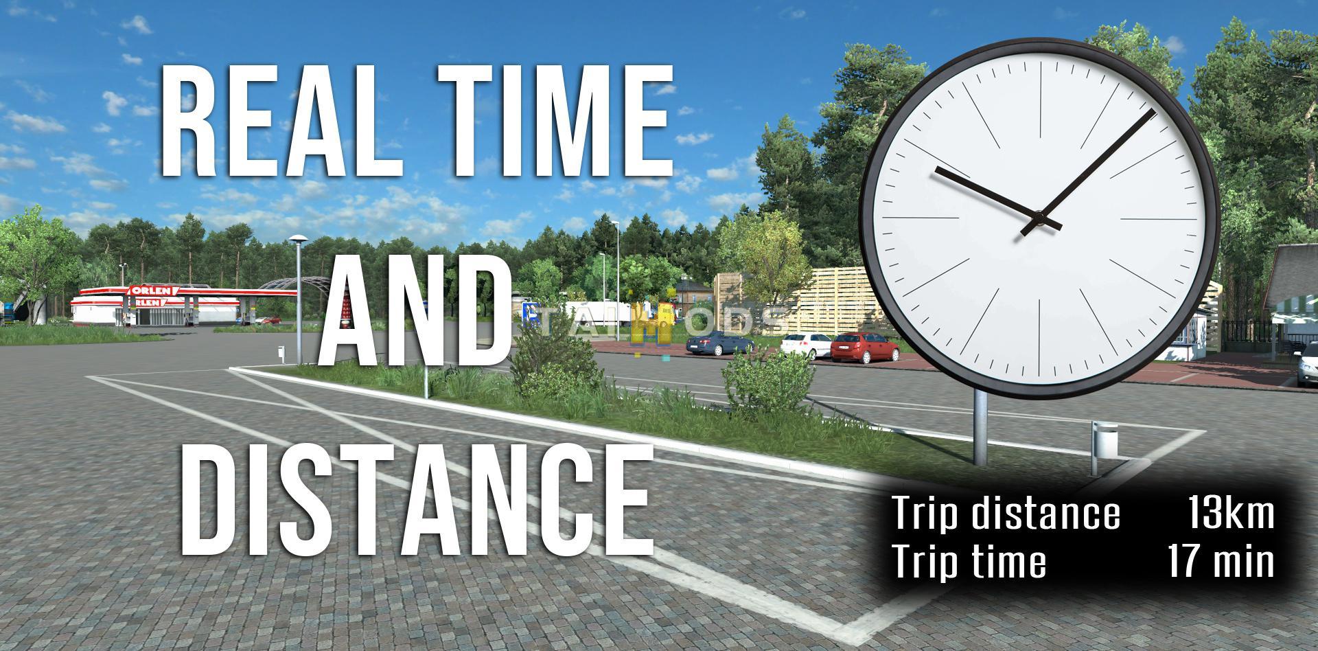 ETS2 - Real Time and Distance V1 (1.37 - 1.38) (1.38.x)