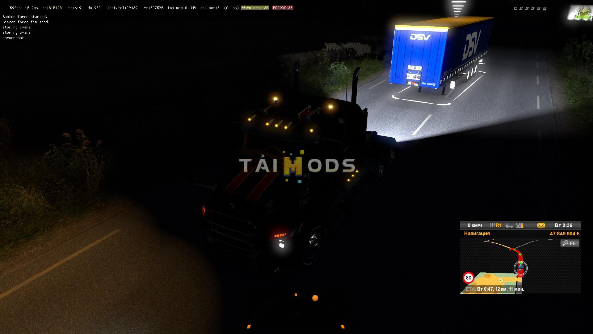 ETS2 - Reverse Lights (1.37.x)
