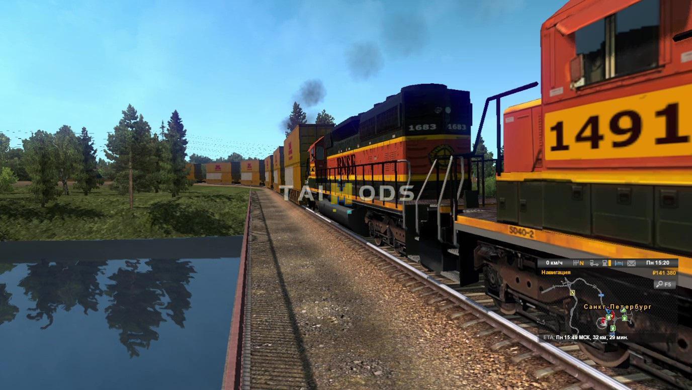 ETS2 - American Improved Trains V3.3 (1.36.x)