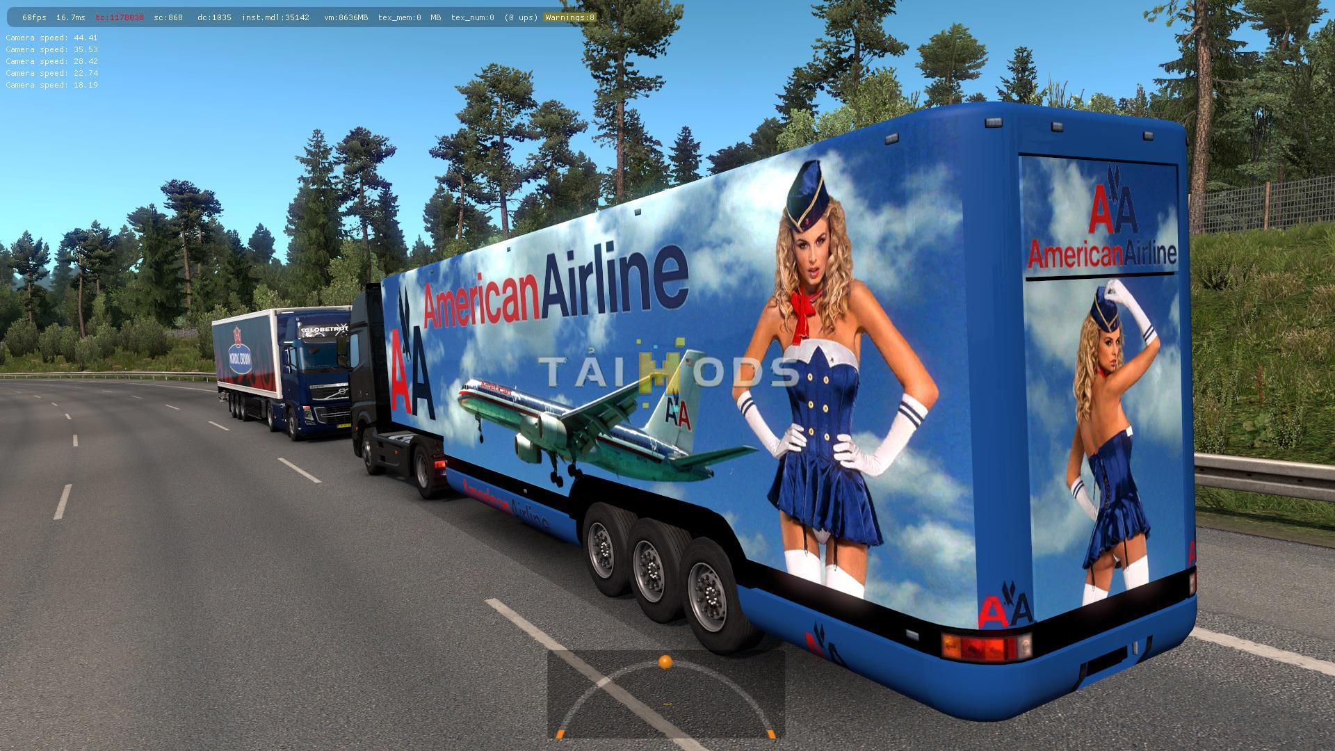 ETS2 - Aerodinamic Trailers in Traffic Mod (1.36.x)