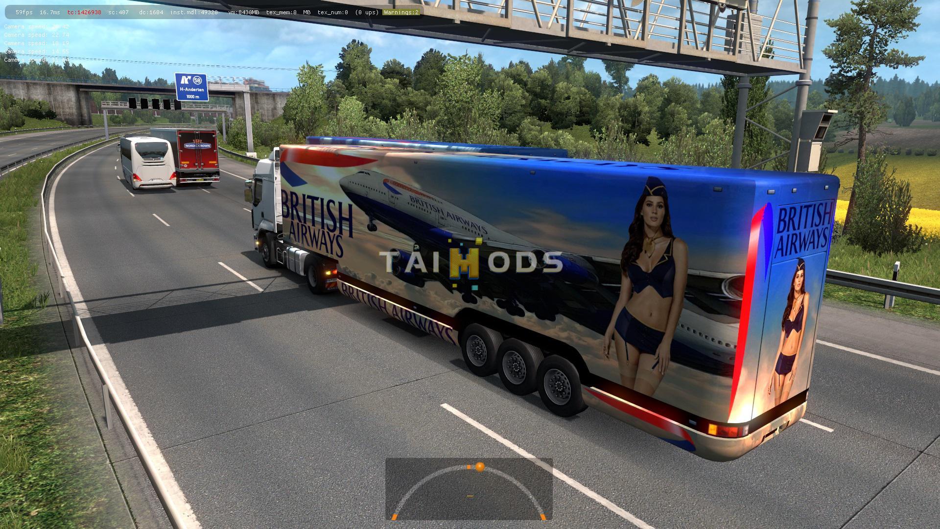 ETS2 - Aerodinamic Trailers in Traffic Mod (1.36.x)