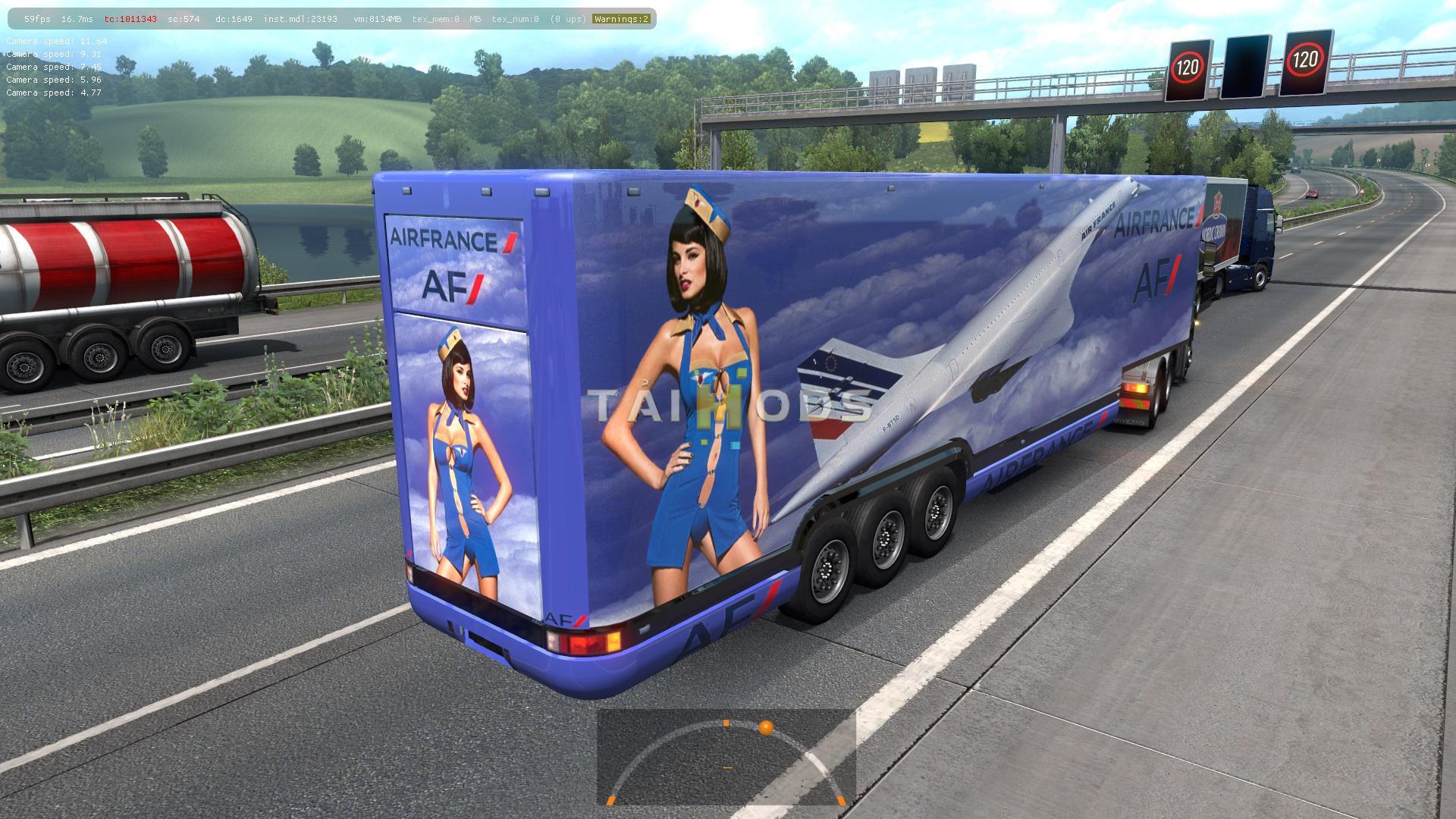 ETS2 - Aerodinamic Trailers in Traffic Mod (1.36.x)
