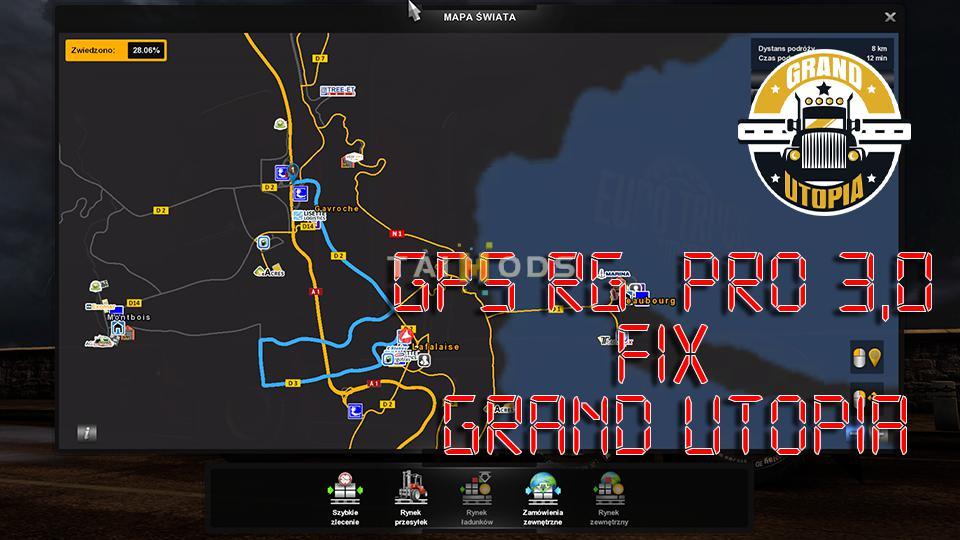 ETS2 - Gps Rg Pro 3.0 Fix Grand Utopia (1.36.x)