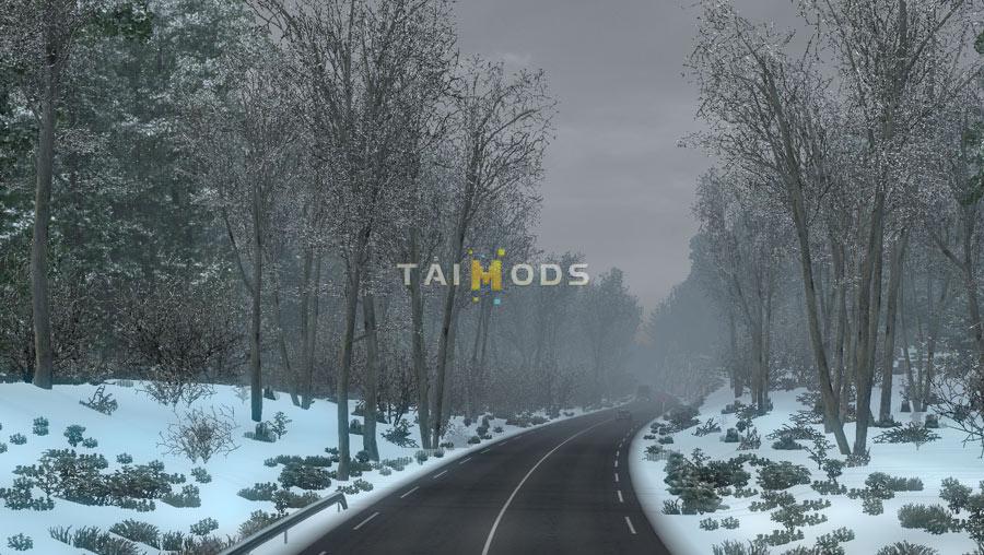 ETS2 - Frosty Winter Weather Mod V7.3 (1.36.x)