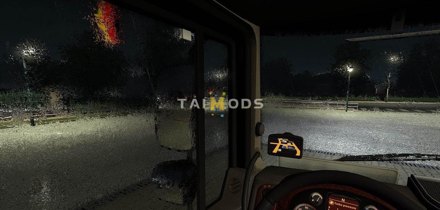 ETS2 - Weather Effect: Rain / Regen V1.0 (1.36.x)