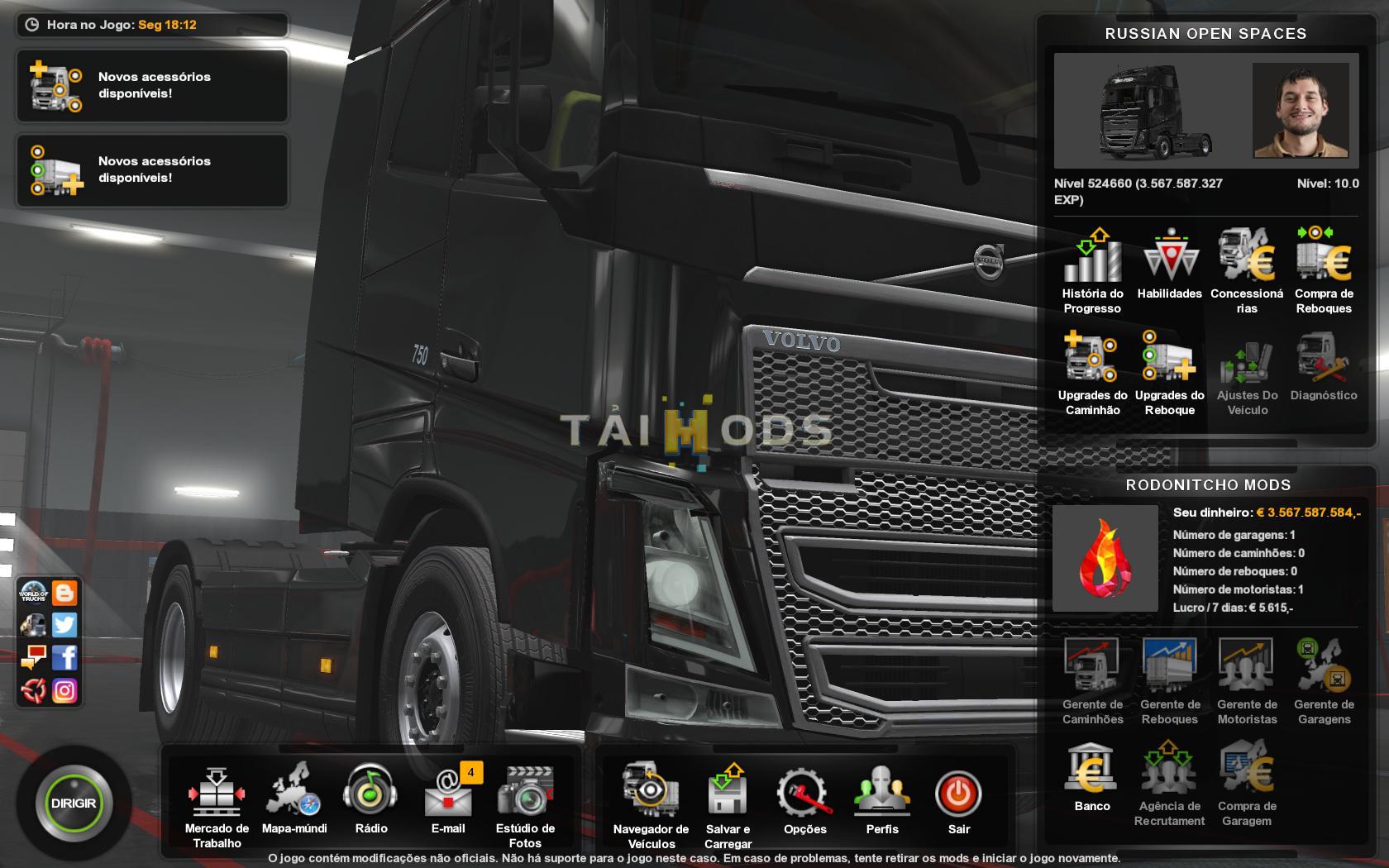 ETS2 - Profile Russian Open Spaces By Morozov 7.5 (1.35.x)