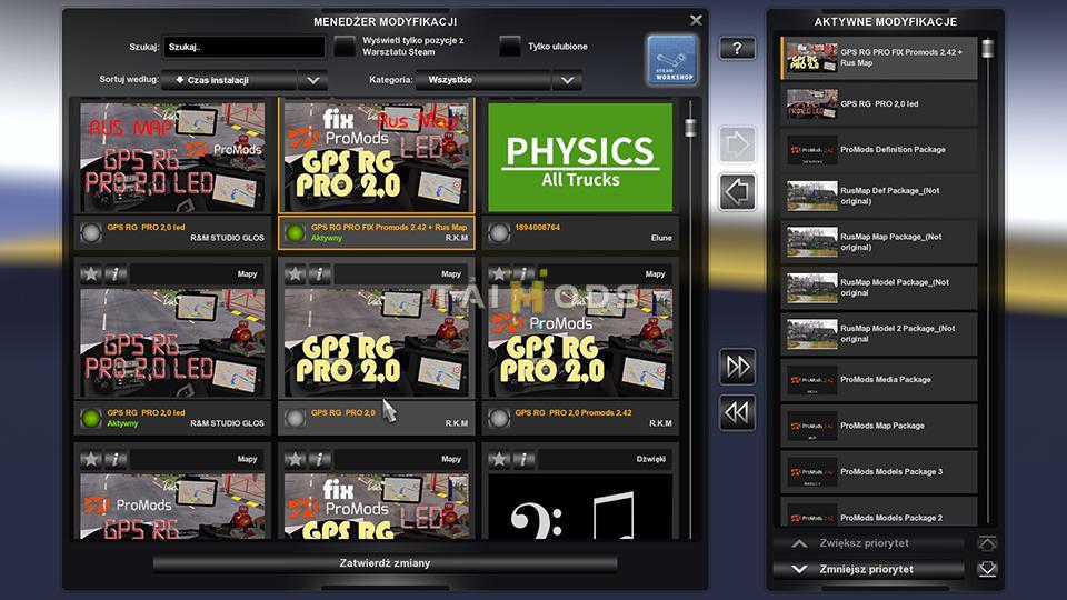 ETS2 - Gps Rg Pro V2.0 Fix Promods 2.42 + Rus Map (1.35.X)